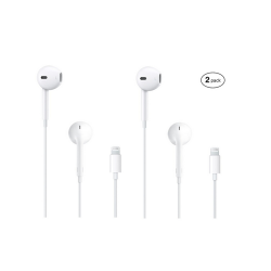 CSMART [2 Packs] Lightning Connector Headphones Earphones Earbuds Volume Buttons & Mic Compatible for Iphone 7 8 X 11 12 13 Pro Max