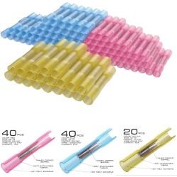 STANZ 100PCs Heat Shrink Butt Connectors Kit Insulated Waterproof Marine Automotive Grade Terminal Set Electrical Wire Crimp Connector Assortment