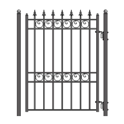ALEKO ® Oslo Style Steel Pedestrian Gate 5'