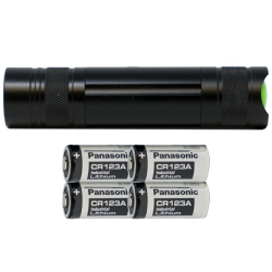 POWER PORTABLE Cree Xp-E Led - 220 Lumens Flashlight (S06) + 4 X Panasonic Cr123 Batteries