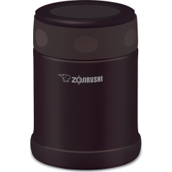 ZOJIRUSHI Stainless Steel Food Jar Sw-Eae35, 12 OZ. In Dark Brown