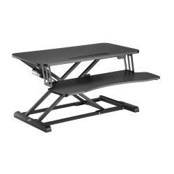 UPLITE Electric 32X24 Inch Standing Desk Converter | Motorized Sit Stand Desk Riser for Laptop And Monitor | Ergonomic Height Adjustable Workstation