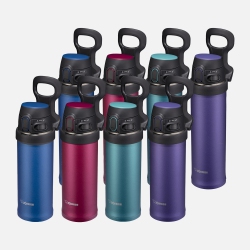 ZOJIRUSHI 16OZ Flip-And-Go Stainless Steel Water Bottle With Handle Sm-Qhe48 Dusk In Purple