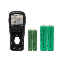 POWER PORTABLE V-2833 Aa & Aaa Battery Charger + 2 Aaa (700 Mah) + 2 Aa (800 Mah) Nimh Batteries