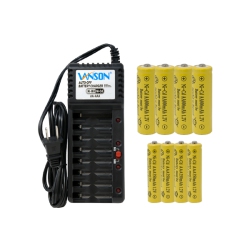 POWER PORTABLE V-868 8 Bay Aa & Aaa Charger + 4 Aa (800 Mah) + 4 Aaa (350 Mah) Nicd Batteries