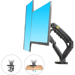 NB Dual Monitor Desk Mount Full Motion Swivel Monitor Stand Arm for Two Screens 17-27 Inch Up to 19.8 Lbs Each