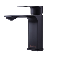 AKUAPLUS ® Elena Lavatory Faucet - Single Square Handle - Matte In Black