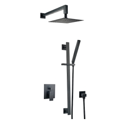 AKUAPLUS ® Irene Shower Faucet With Sliding Rail - Matte In Black