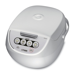 TIGER Jbv-A10U 5.5-Cup Micom Rice Cooker With Food Steamer And Slow Cooker In White