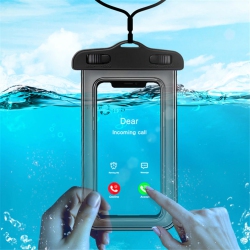 CAROLINE Universal Waterproof Mobile Phone Case Water Proof Swim Pouch for Iphone - In Black