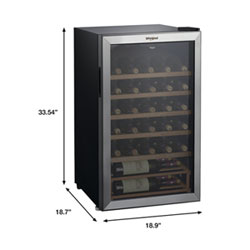 Whirlpool 35 Bottle Freestanding Wine Cooler Whw36ms2f08 Stainless Steel Best Buy Canada