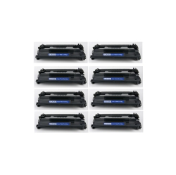PRINTER SOLUTION Brand New Compatible 8 Pack HP 26X (Cf226X) High Yield Toner Cartridge In Black