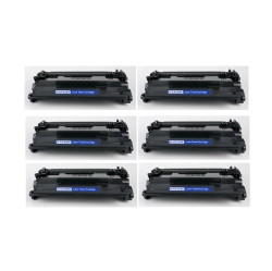 PRINTER SOLUTION Brand New Compatible 6 Pack HP 26X (Cf226X) High Yield Toner Cartridge In Black