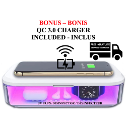 STIMULA LIFESTYLE Disinfector 99.9% Uv Sanitizer Wireless Charger Aromatherapy, Watch Corona Airpods 2, 3, 4 Airpods Pro 1 2 3 Iphone 12, 13, 14, 15