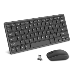 AXGEAR Mini Wireless Keyboard And Optical Mouse Combo 2.4Ghz Ultra Slim
