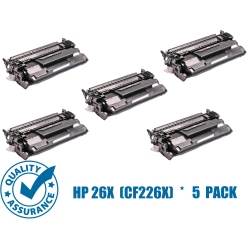 PRINTER PRO Compatible Replacement for 5 Pack HP 26X (Cf226X)/cf226 Toner Cartridge for HP Printer M402D M402Dn M402N Mfp M426Dw M426Fdn M426Fdw
