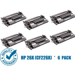 PRINTER PRO Compatible Replacement for 6 Pack HP 26X (Cf226X)/cf226 Toner Cartridge for HP Printer M402D M402Dn M402N Mfp M426Dw M426Fdn M426Fdw