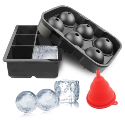 MIJIA Spherical And Cubic Ice Cube Tray Combo