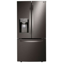 LG 33" 24.5 Cu. Ft French Door Refrigerator (LRFXS2503D) -Black Stainless -Open Box -Perfect Condition