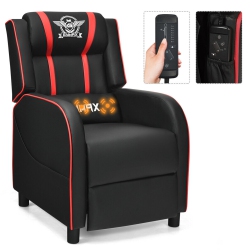 GYMAX Massage Gaming Recliner Chair Racing Single Lounge Sofa Home Theater Seat