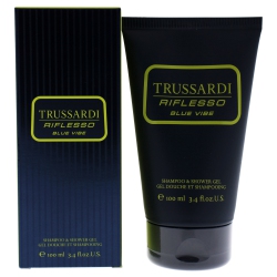 TRUSSARDI Riflesso Vibe By for Men - 3.4 OZ Shampoo And Shower Gel In Blue