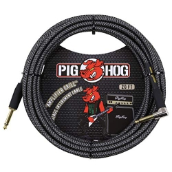 PIG HOG PCh20Agr Right-Angle 1/4" to 1/4" Amplifier Grill Guitar Instrument Cable, 20 Feet