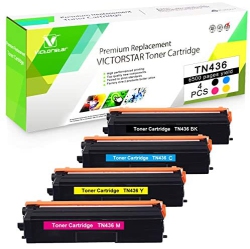 VICTORSTAR Compatible Toner Cartridge Tn436 (Tn433, Tn431) 4 Pack for Brother Mfc-L8900CDw Hl-L8360CDw Hl-L8360CDwt Hl-L9310CDw