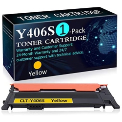 NANA 1 Pack Clt-406S C406S Toner Cartridge Replacement for Samsung Clp-365 Clp-365W Clp-360 Clx-3300 Clx-3305 In Yellow