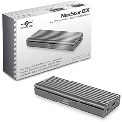 VANTEC M.2 Nvme SSD to USB 3.1 Gen 2 Type C Enclosure With C to C Cable, Space Color, Id5 (Nst-205C3-Sg) In Gray