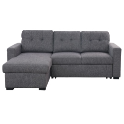 VIVA LIFESTYLE INC. Furiture Sectional Sofa W/bed & Storage, 93.25" - In Charcoal