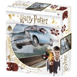 PUZZLE Jigsaw 3D Harry Potter 24 Inch By 18 Inch 300 Piece - Ford Anglia, Ronald Weasley And Harry Potter
