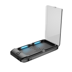 AXGEAR Portable Cell Phone Sanitizer Cleaner Case With Wireless Charger & USB Charger