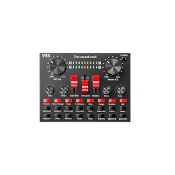 AXGEAR V8S Sound Card for Broadcast Livestream Mobile Phone Microphone External