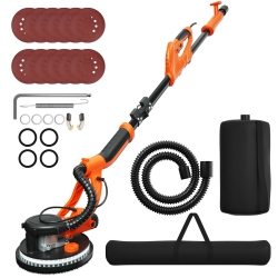 GYMAX Electric Foldable Drywall Sander 750W Variable Speed W/automatic Vacuum & Lights