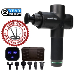 MSAN SOLUTIONS INC. Msan Solutions Professional Deep Tissue Percussion Massage Device | 6 Optimized Speeds & 6 Massage Heads | Stylish Carrying Case