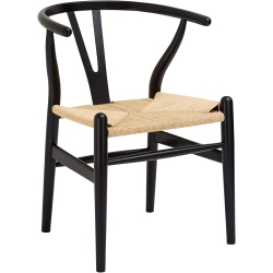 NICER INTERIOR Furniture® Set Of 2 Replica Hans Wegner Wishbone Chair In In Black