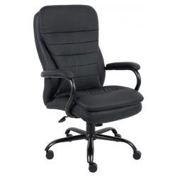 NICER INTERIOR Big And Tall Executive Office Chair for Heavy Duty Big Man Leather Task Computer Ergonomic Chair In Black
