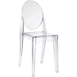 NICER INTERIOR Furniture Set Of 2 Philippe Starck Louis Xvi Ghost Side Chair In Transparent Clear