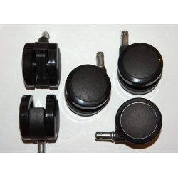 NICER INTERIOR Twin Swivel Office Chair Wheel Fixed Type Replacement Rotate Caster Roller-Safe for Hardwood Floors- Pack Of 5