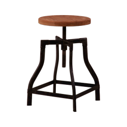 NICER INTERIOR Carolina Stool With Wooden Seat