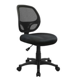 NICER INTERIOR Furniture Mid-Back Mesh Computer Chair Task Desk Chair Ergonomic Office Chair Without Arms In Black