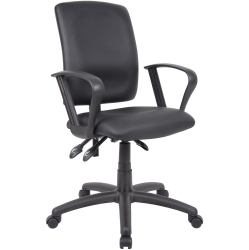 NICER INTERIOR Furniture Multi-Function Task Computer Desk Chair, Polyurethane, Loop Arms