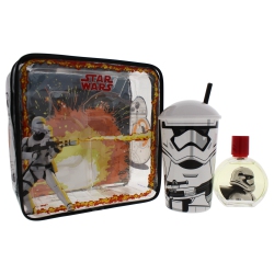 AIRVAL INTERNATIONAL Star Wars By Air-Val International for Kids - 3 PC Gift Set 1.7OZ Edt Spray, Plastic Cup With Straw, Toiletry Bag