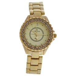 KIM & JADE 2033L-Gg Stainless Steel Bracelet Watch By for Women - 1 PC Watch In Gold
