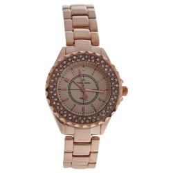 KIM & JADE 2033L Gpgp Rose Stainless Steel Bracelet Watch By for Women - 1 PC Watch In Gold