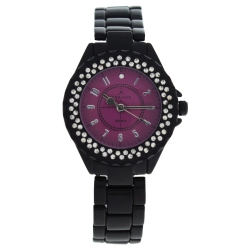KIM & JADE 2033L-Bp Stainless Steel Bracelet Watch By for Women - 1 PC Watch In Black