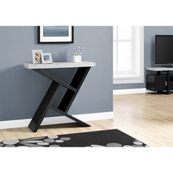 Monarch Modern Rectangular Console Table with Angular Base - Black