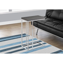 Monarch Modern Rectangular C-Shape End Table - Black