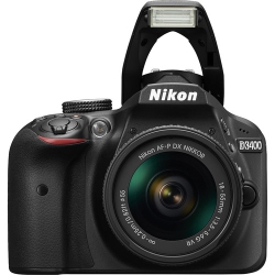 Nikon D3400 DSLR Camera (Black) w/ NIKKOR 18-55mm & 70-300mm