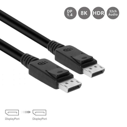 PRIMECABLES Displayport Dp 1.4 Male to Male 8K 60Hz 2M/6.56Ft ® In Black